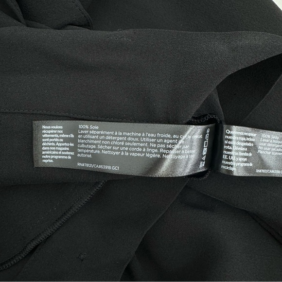 NWT EILEEN FISHER Black Silk Georgette Crepe Taper Ankle Pants Size XXS $258 - Picture 11 of 16